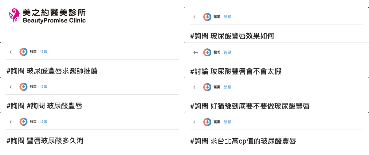 在PTT與Dcard的豐唇討論版