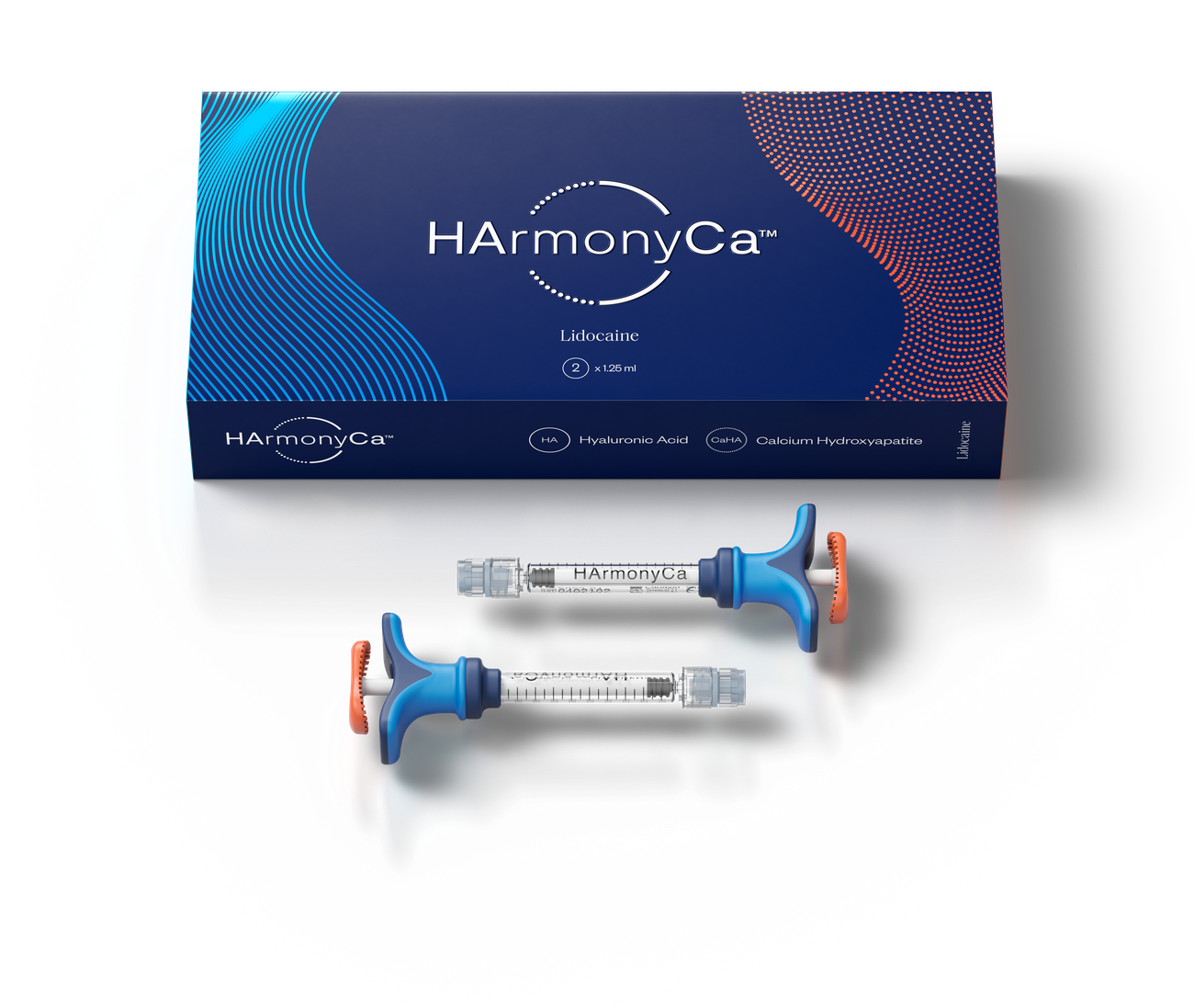 媄神針 HArmonyCa Lidocaine 原廠產品盒與兩支預充式針筒